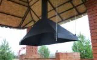 Вытяжка для мангала в беседке из металла своими руками