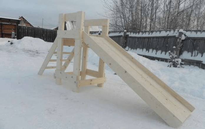 Горка своими руками для детей на даче