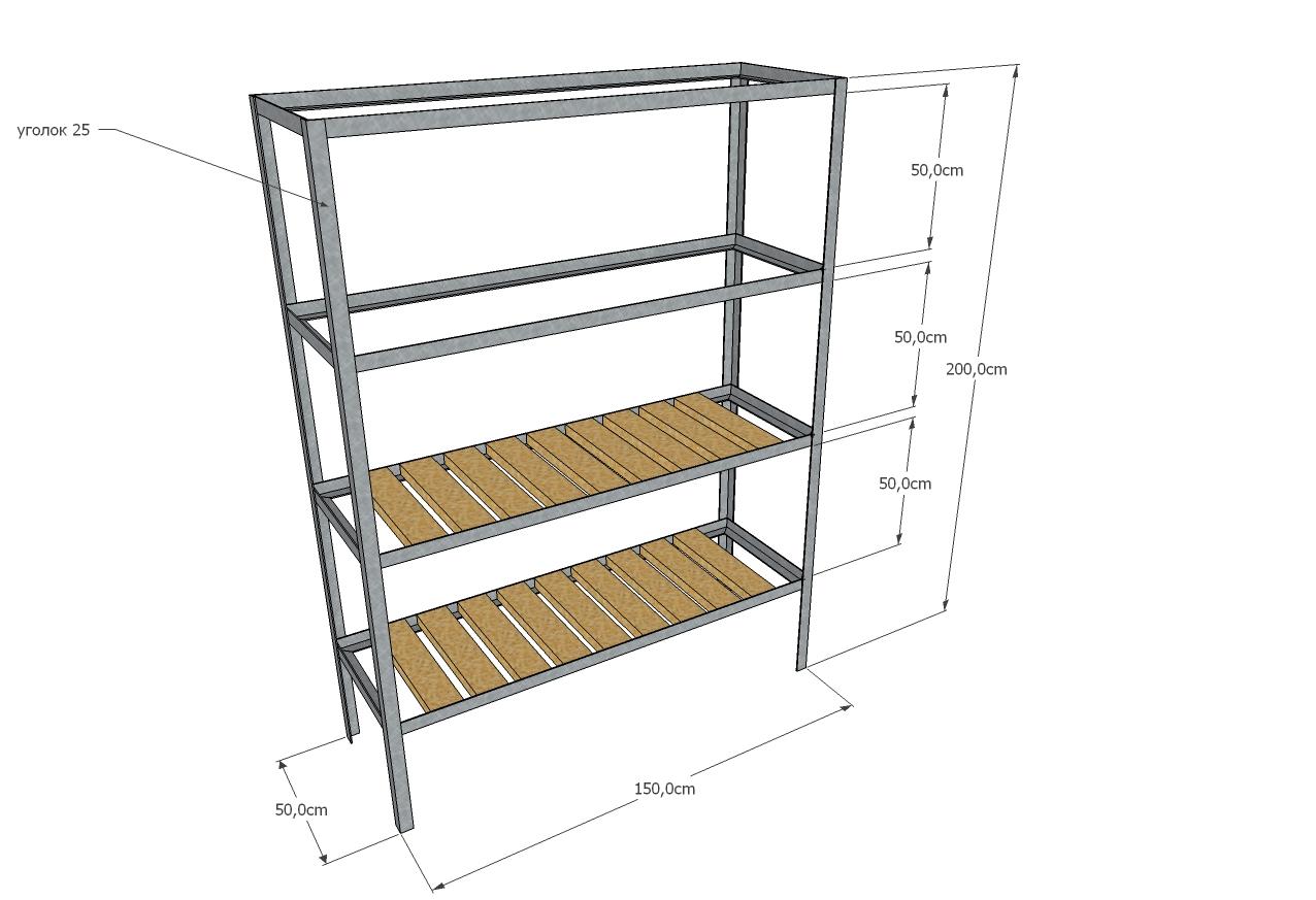 Как сделать полки в подвале, погребе своими руками: варианты, фото