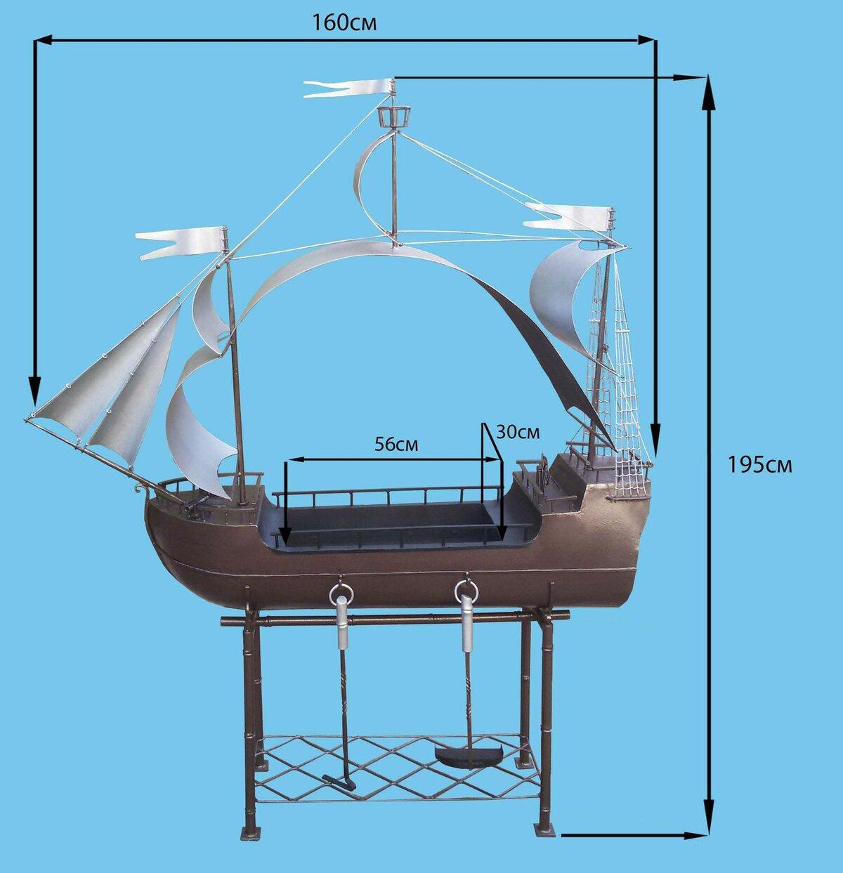 Как сделать мангал в виде корабля своими руками
