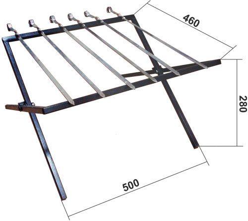 Как сделать подставку для шампуров из дерева, металла