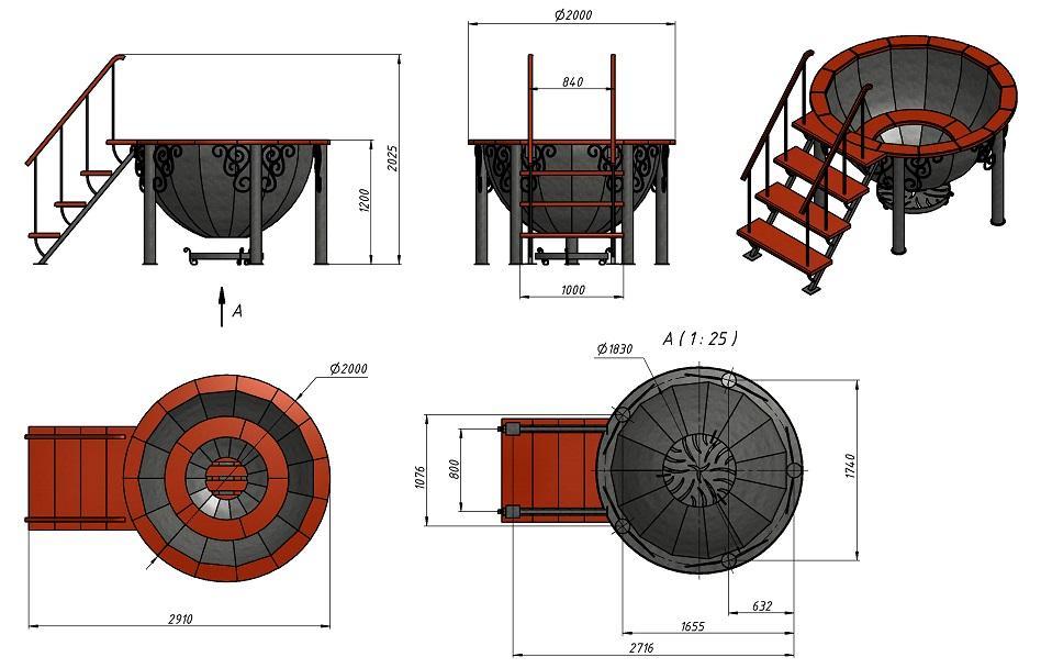 Чан для купания на дровах своими руками: как сделать, чертежи