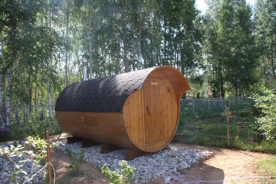 Как сделать баню-бочку своими руками