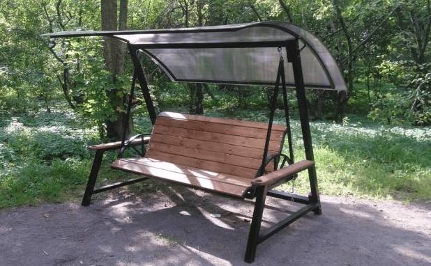 Качели из металла своими руками для дачи: детские, как сделать, чертежи, на подшипниках