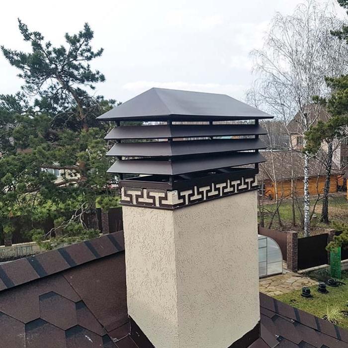 Колпак на дымоход из кирпича своими руками: чертежи с размерами, фото