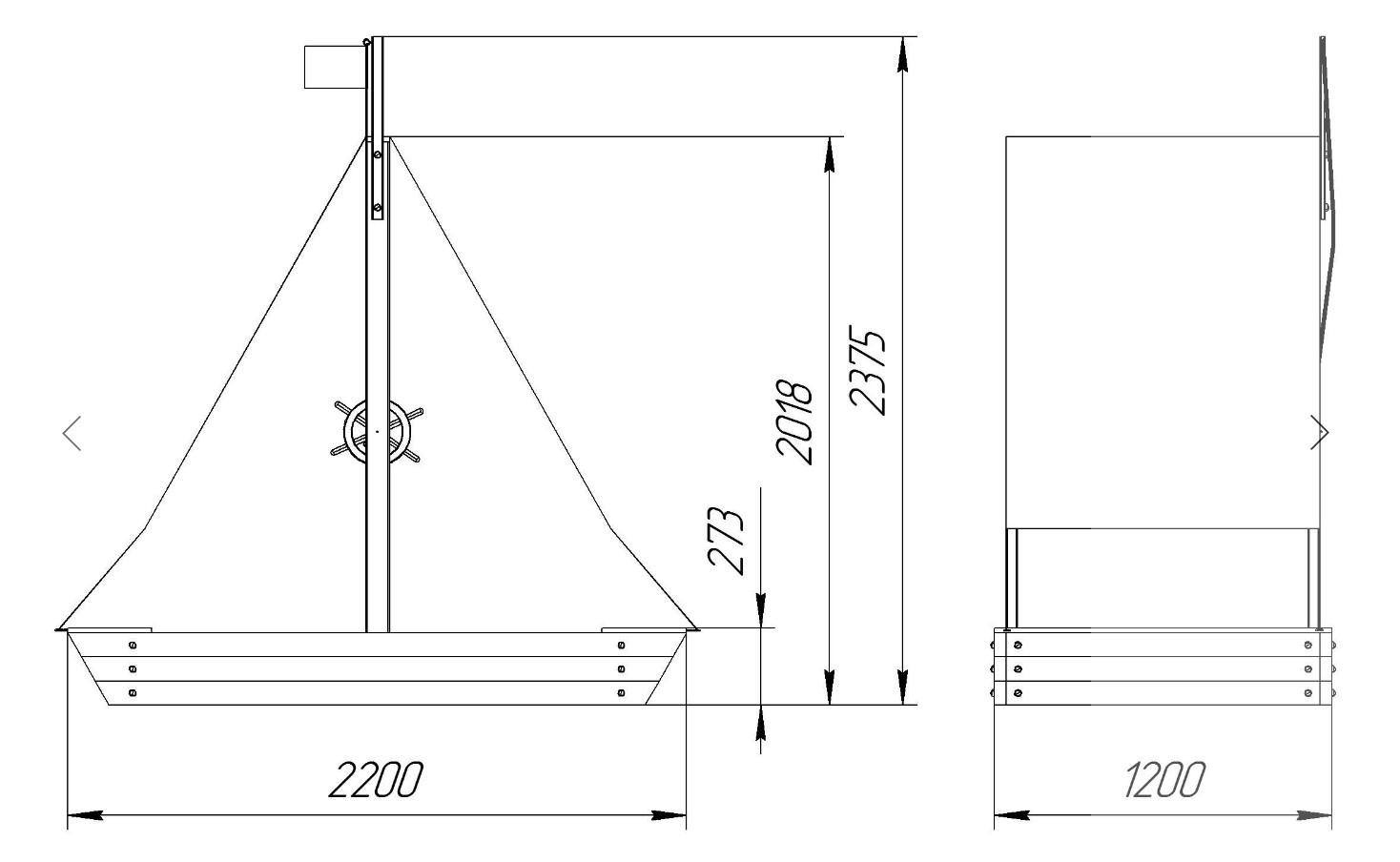 Как сделать детскую песочницу в виде корабля своими руками