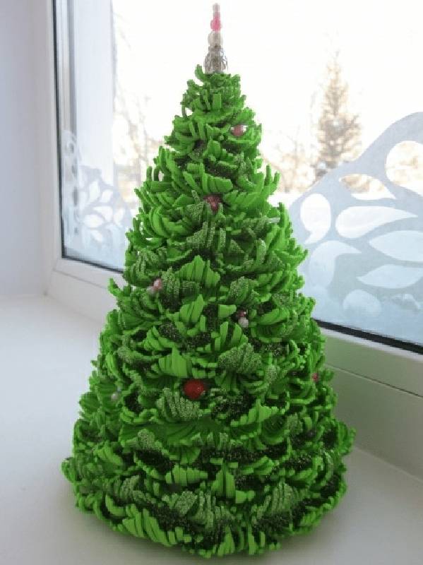 Как сделать елочку из органзы своими руками