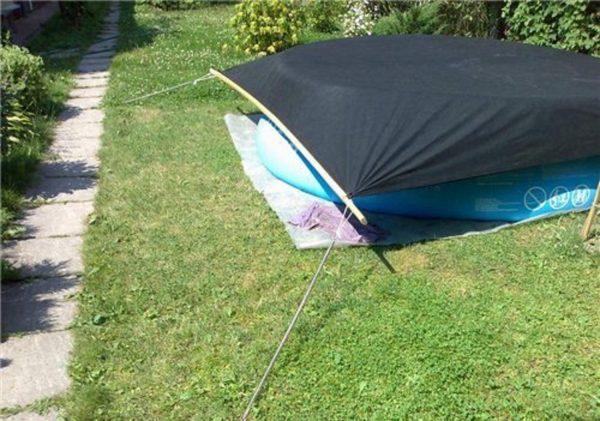 Чем накрыть каркасный бассейн на улице на даче своими руками