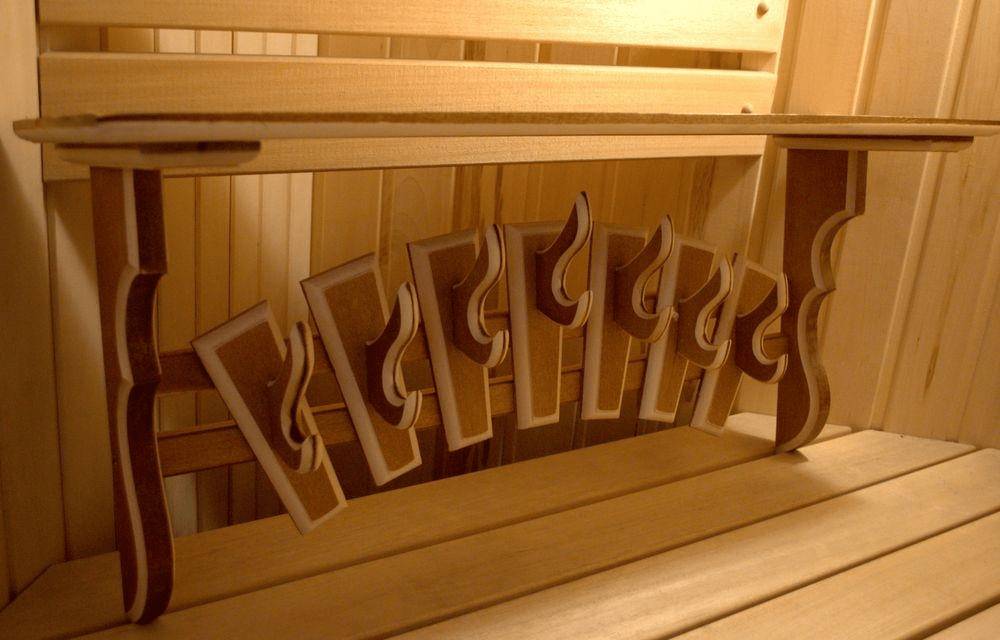 Деревянная вешалка в баню для одежды своими руками