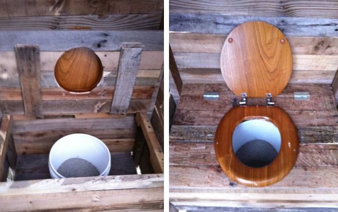 Дачный туалет из поддонов своими руками