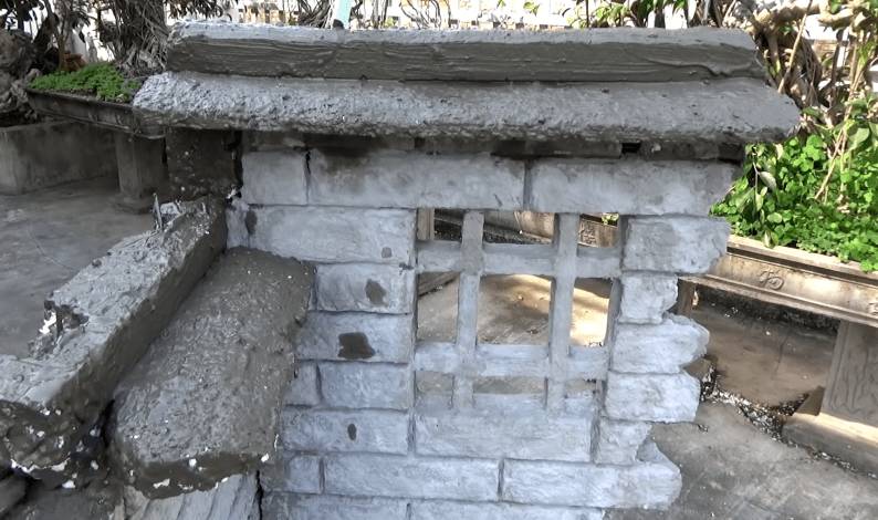 Как сделать декоративный фонтан из пенопласта и цемента своими руками