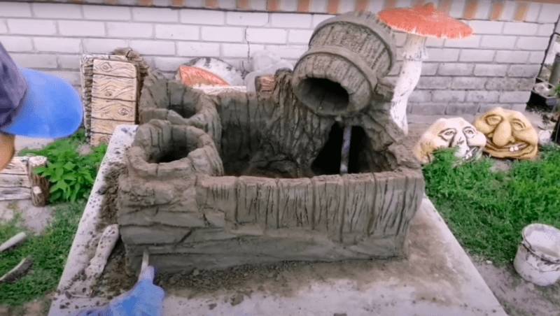 Фонтан из бетона своими руками на даче: как сделать, фото, видео