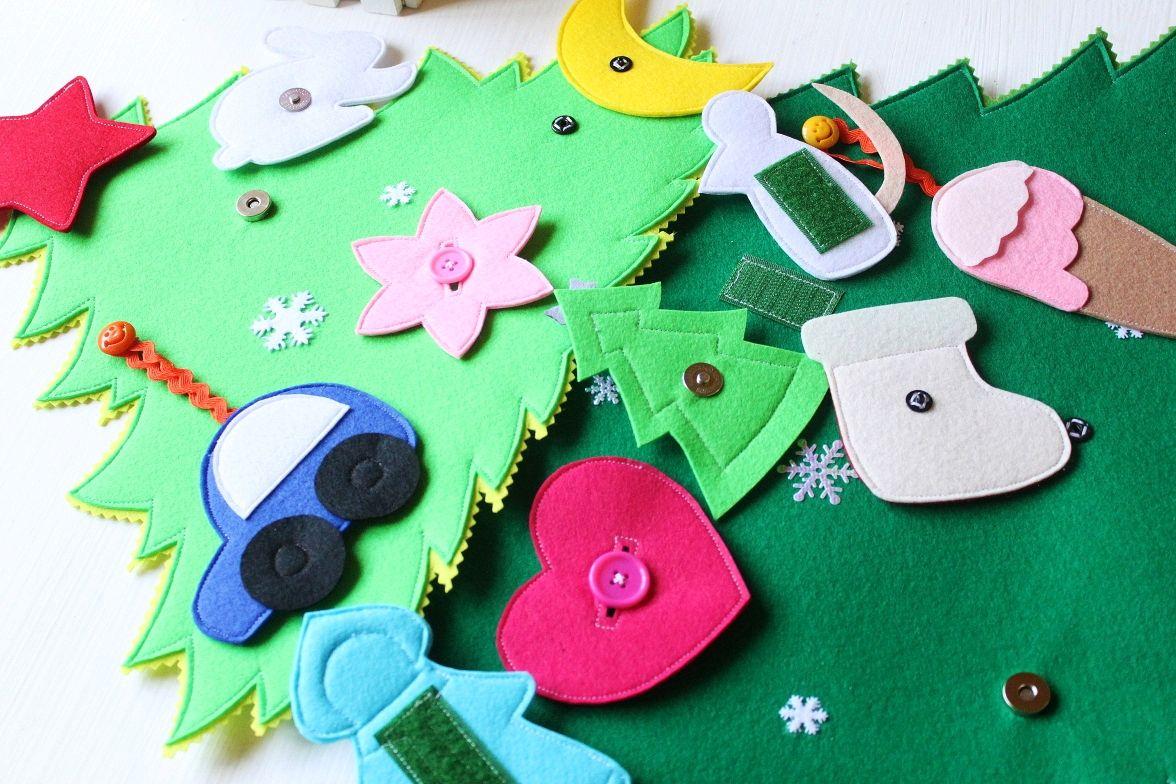 Как сделать новогоднюю елочку из фетра своими руками