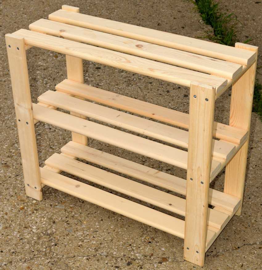 Полка для обуви из дерева своими руками: чертежи, фото