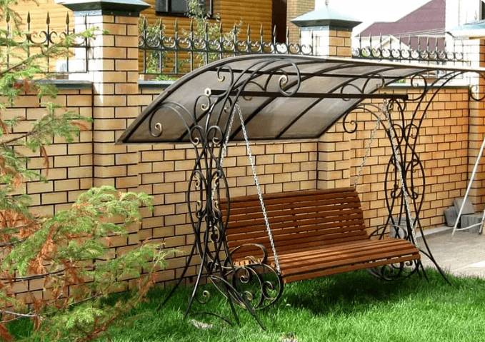 Качели из металла своими руками для дачи: детские, как сделать, чертежи, на подшипниках