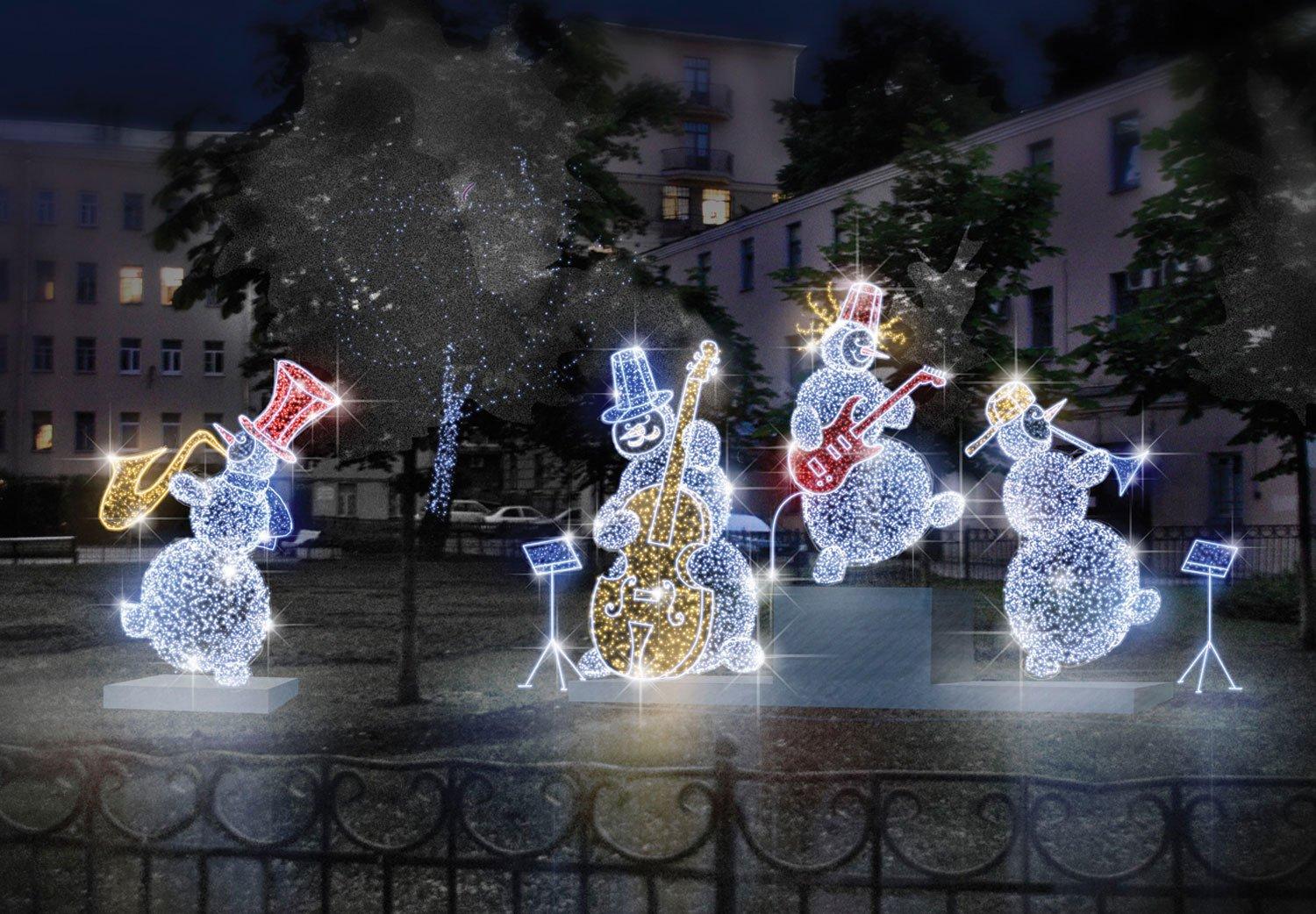 Новогодний двор своими руками: фото, как украсить