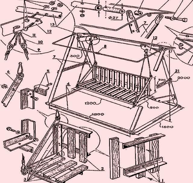 Как сделать садовые качели из профильной трубы своими руками