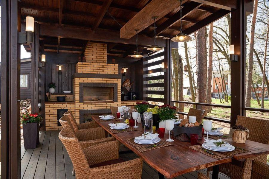 Летняя кухня с мангальной зоной своими руками на даче