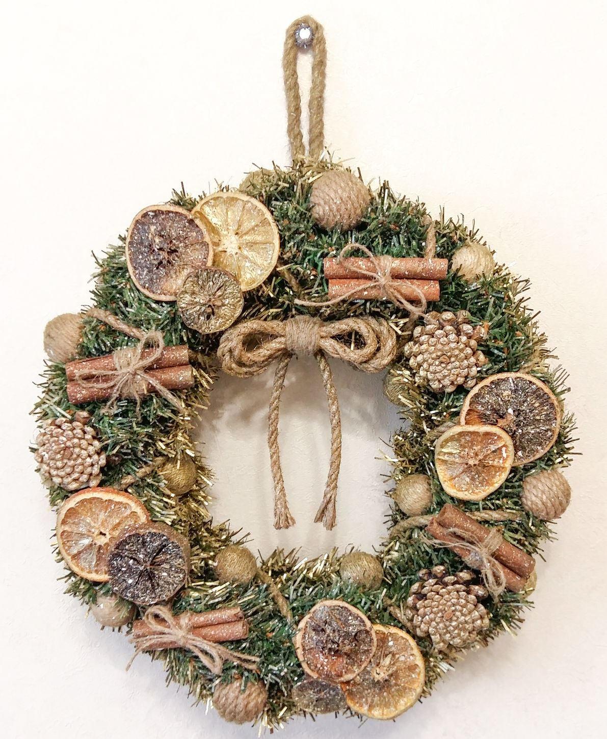 Рождественский венок из веток: как сделать своими руками, пошагово