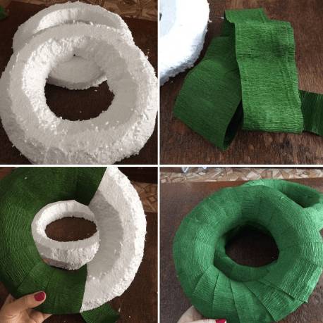 Как сделать рождественский венок из бумаги, картона своими руками