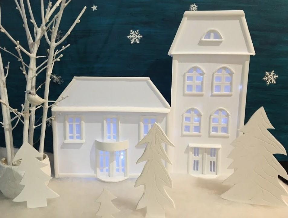 Рождественская деревня своими руками: шаблоны, мастер-классы, фото