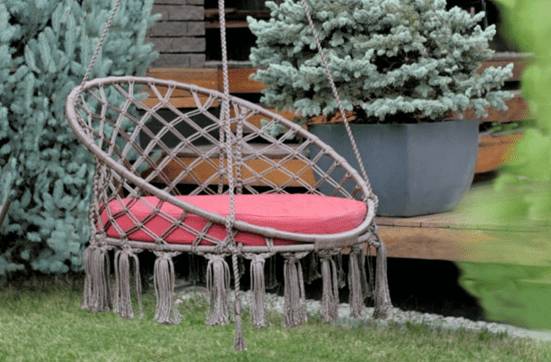 Как самому сделать качели-гнездо своими руками: круглые, из обруча и веревки, видео