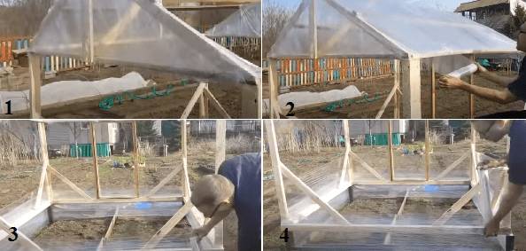 Теплица из стрейч-пленки: как сделать своими руками, видео, отзывы