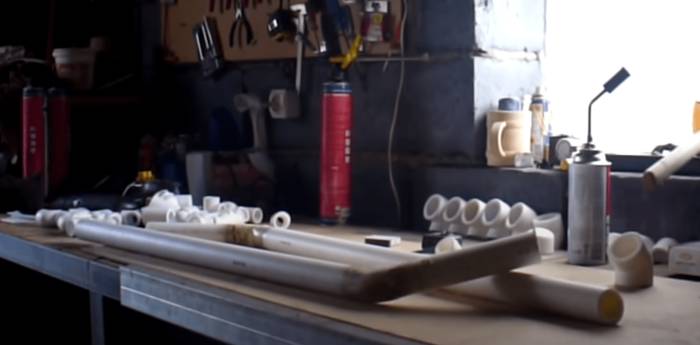 Санки из пластиковых труб своими руками