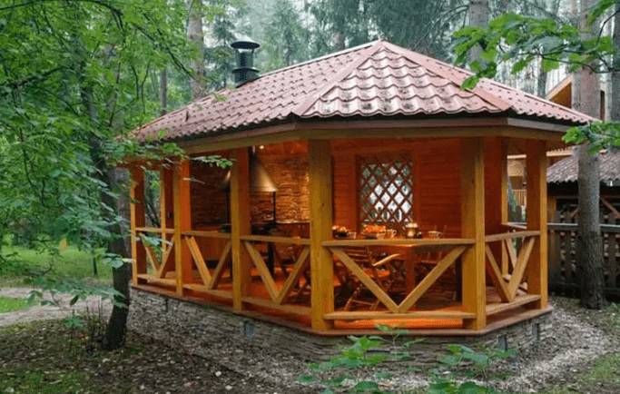 Летняя кухня для дачи своими руками: бюджетная, фото, проекты, с террасой