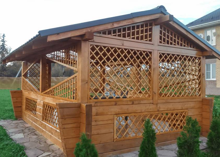 Как сделать деревянную обрешетку для беседки своими руками