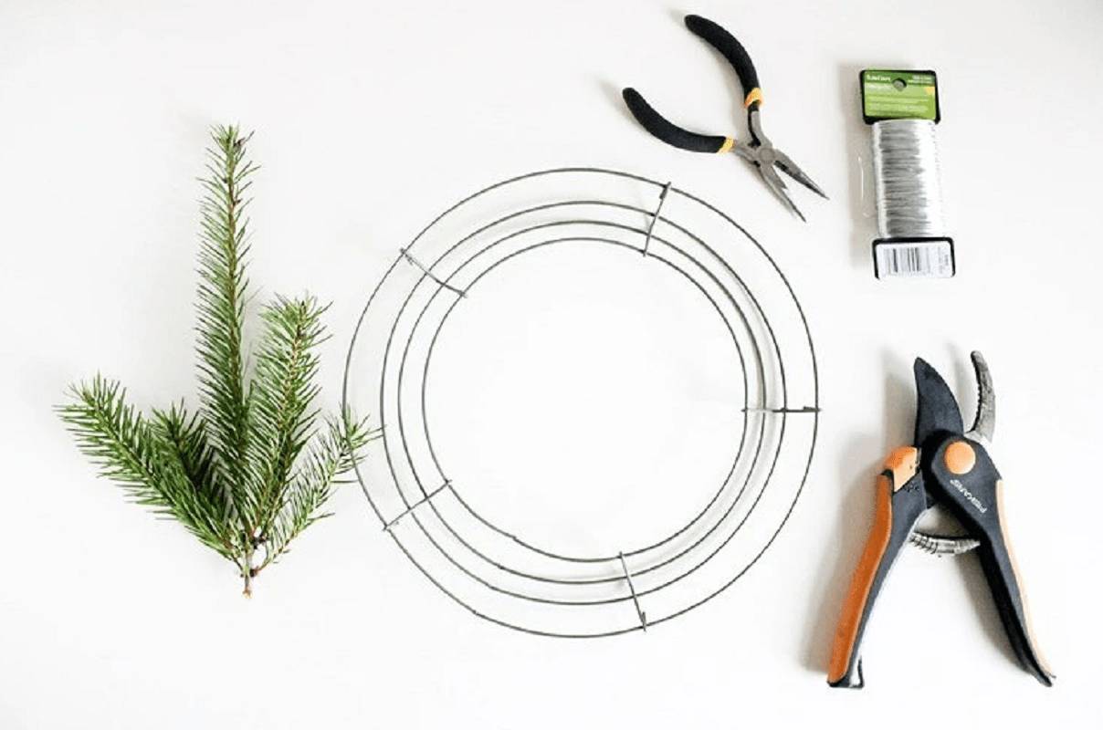 Рождественский венок из веток: как сделать своими руками, пошагово