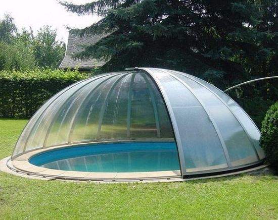 Чем накрыть каркасный бассейн на улице на даче своими руками