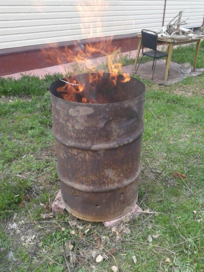 Печь для сжигания садового мусора своими руками