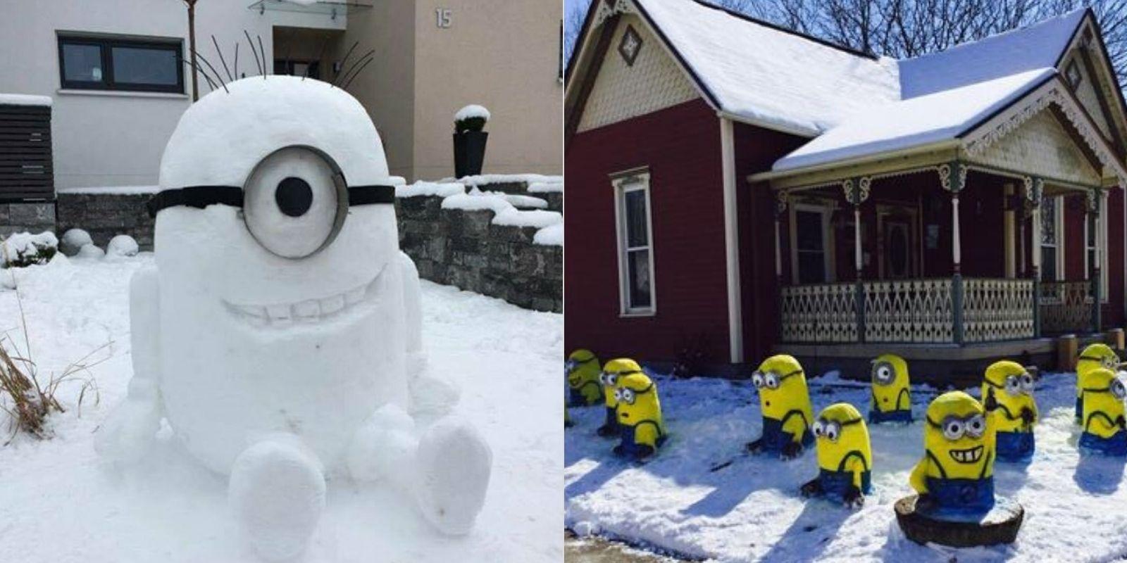 Снежные фигуры 2023 своими руками: для детского сада, школы, легкие, простые