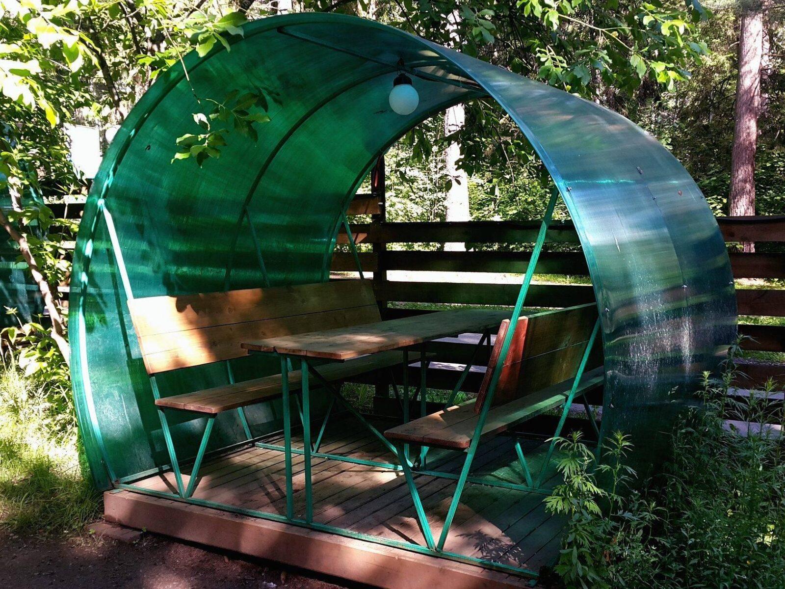 Беседка своими руками для дачи из подручных средств