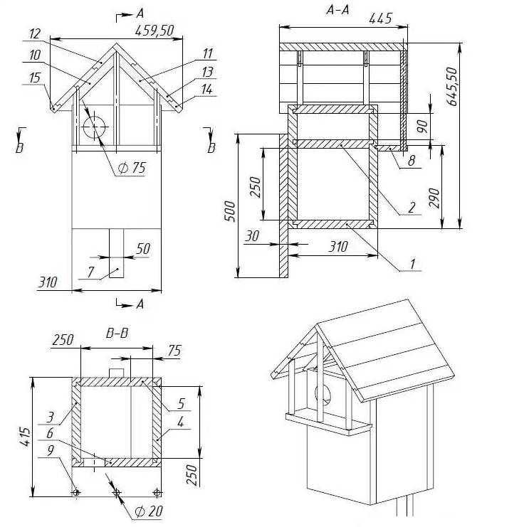 Как сделать домик для белки своими руками