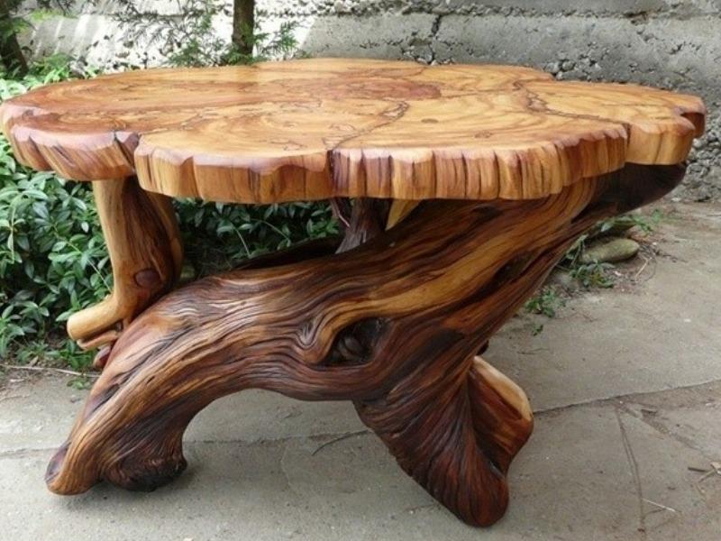 Столик из спила дерева своими руками: как сделать, фото