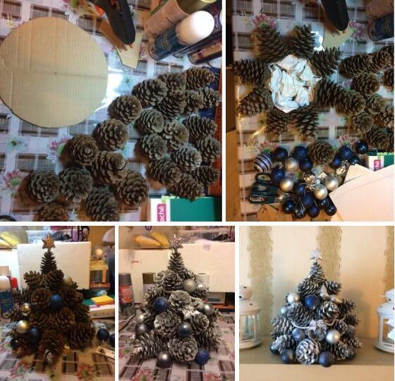 Как сделать елку из шишек своими руками
