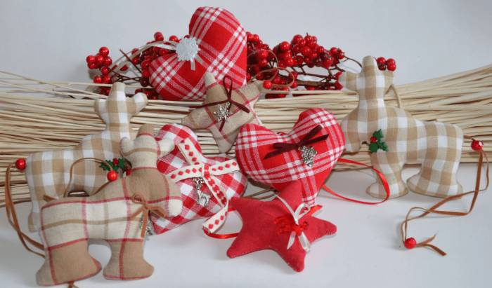 Рождественский венок: из фетра, ткани, ниток, бисера, мастер-классы