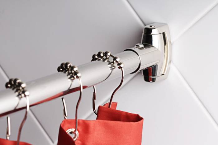 Как правильно установить штангу в ванной для шторы: телескопическую, раздвижную