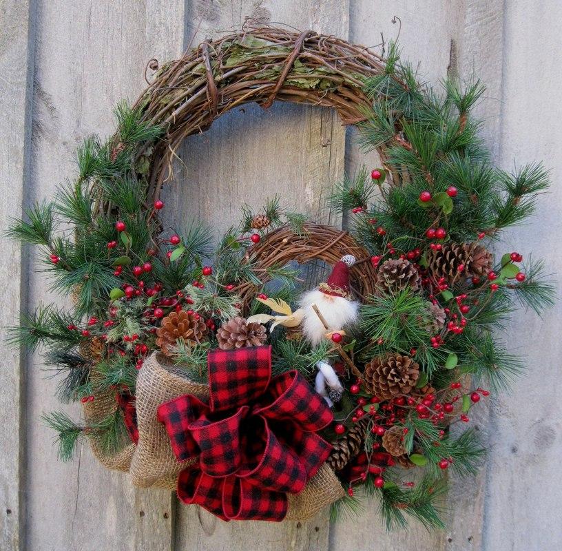 Рождественский венок из веток: как сделать своими руками, пошагово