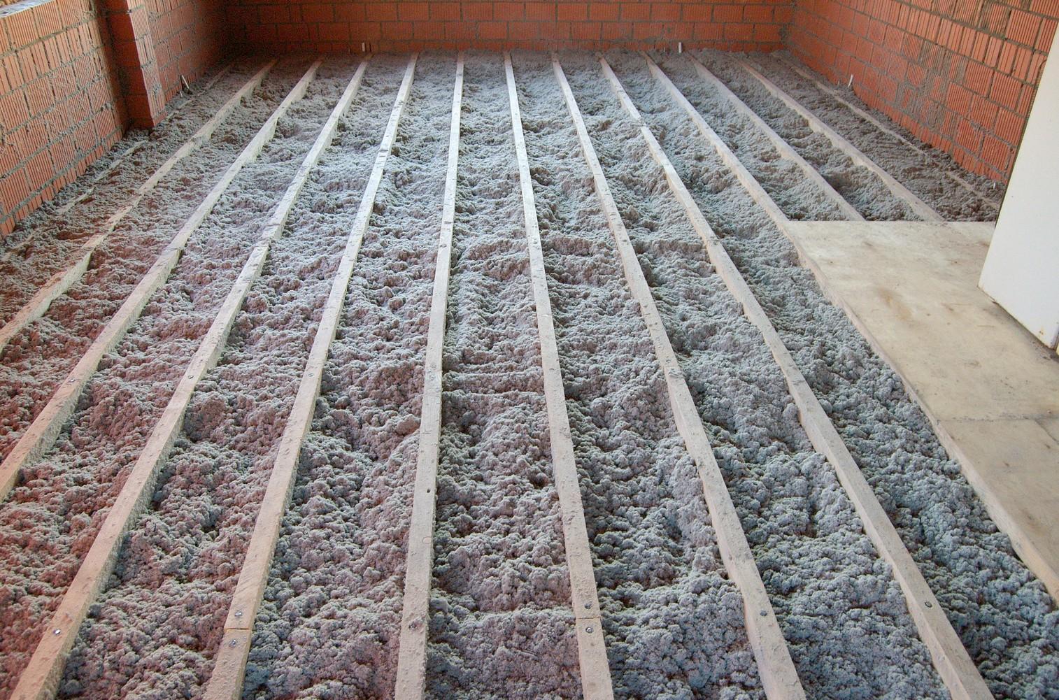 Как утеплить пол эковатой