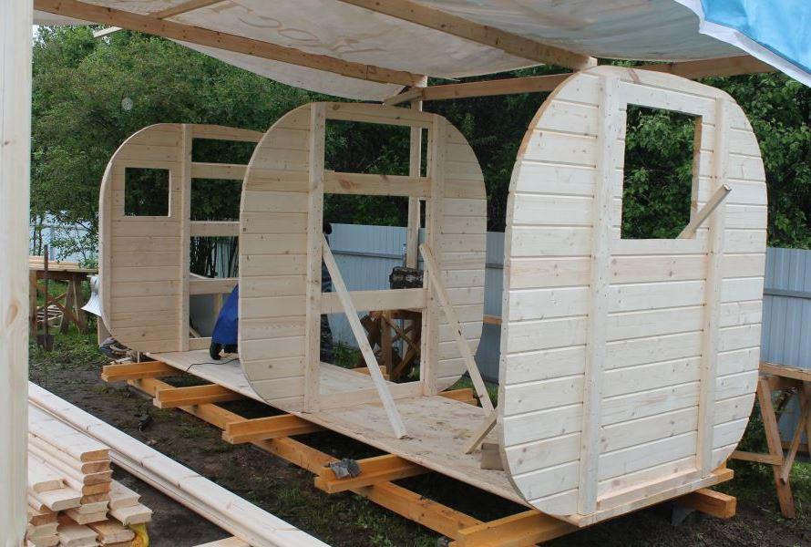 Как сделать баню-бочку своими руками