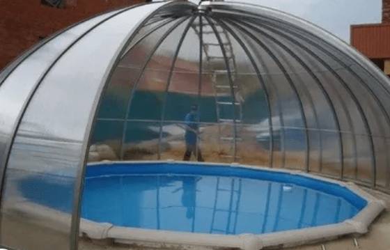 Как сделать купол для бассейна своими руками: для круглого, каркасного, складной