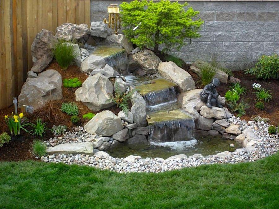 Искусственный водопад на участке своими руками: как сделать, без насоса, из камней