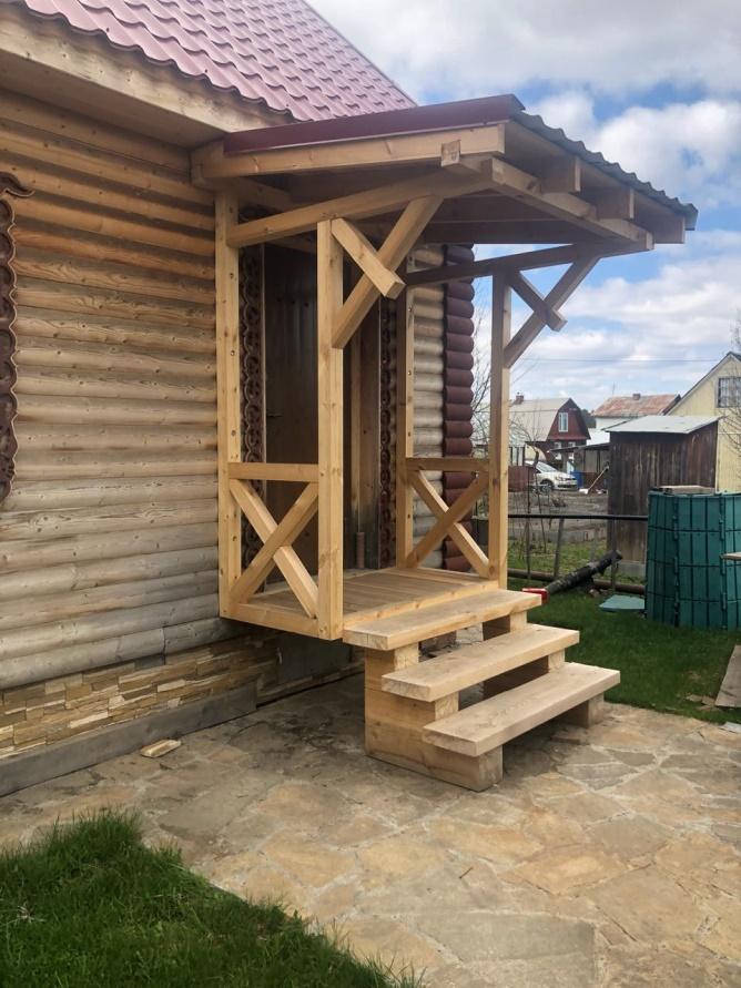 Как сделать крыльцо в бане своими руками