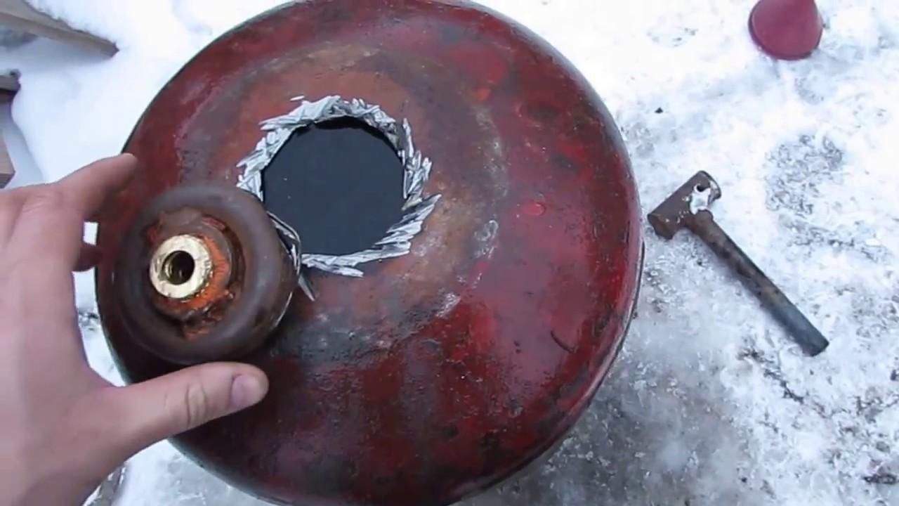 Как сделать коптилку из газового баллона своими руками