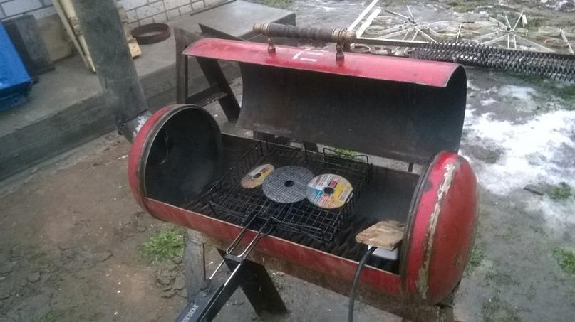 Как сделать мангал в виде паровоза из газового баллона