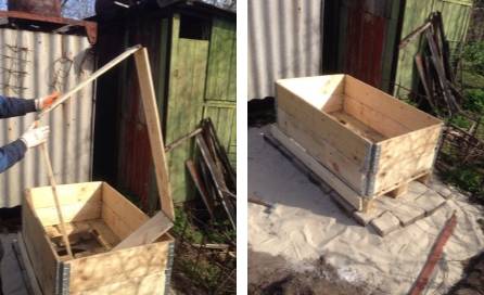 Дачный туалет из поддонов своими руками