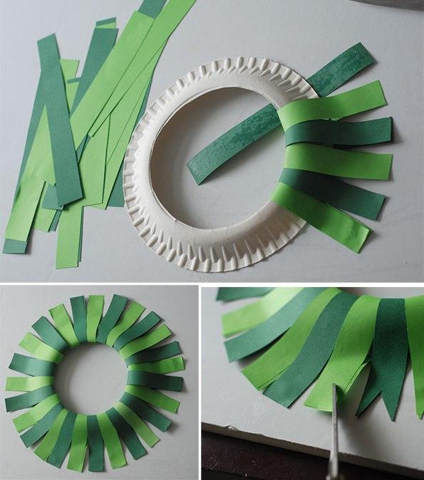 Как сделать рождественский венок из бумаги, картона своими руками